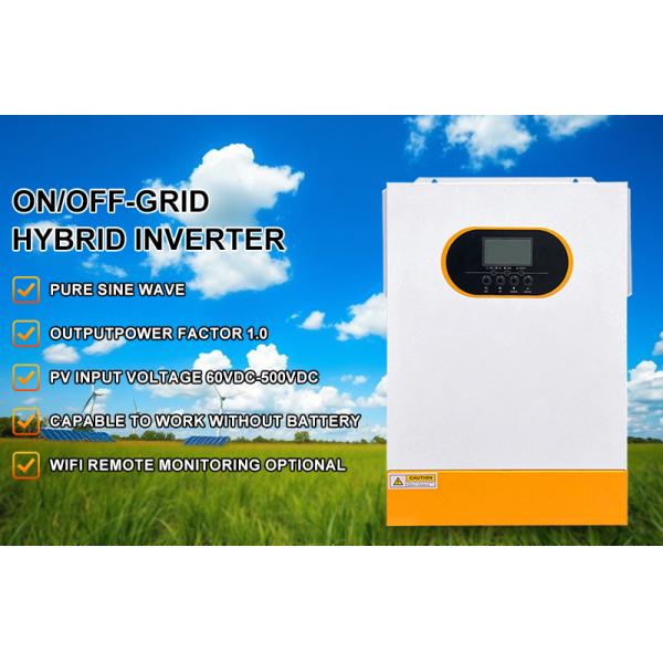 24V 1.5KW 2.5KW 3.5KW On Off Grid Hybrid Solar Inverter With Output Voltage 220VAC/230VAC 385*295*100mm