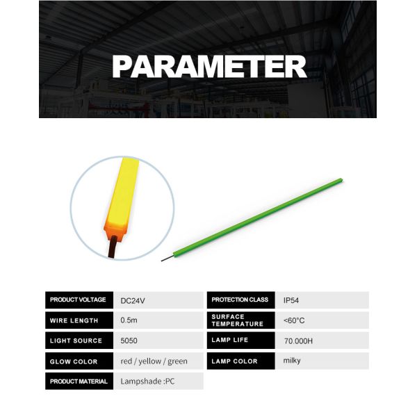 Industrial Equipment Indicator Light Linear DC 24V Nameplate Light 70000 Hours