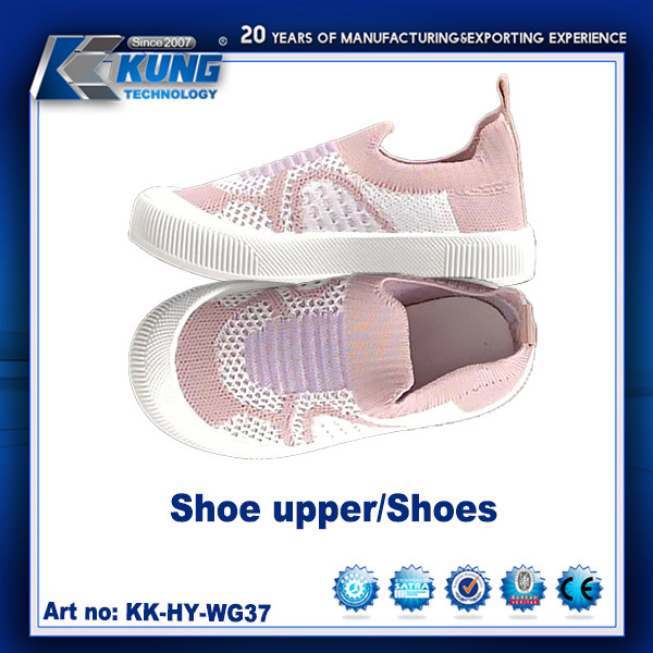 Customized High Elastic Breathable Children Shoes Upper Non Slip