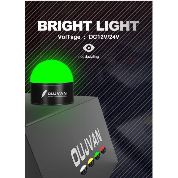 RYG LED Indicator Lamp Mini Signal Warning Light With Length Wire 0.5m And Input DC24V