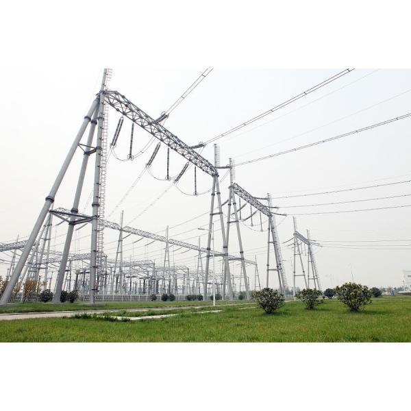 Hot - Dip Galvanized Safe Substation Steel Structures For 110KV Transformer Station