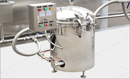 Small Scale Conveyor Belt Automatic Frying Machine Continuous Fryer