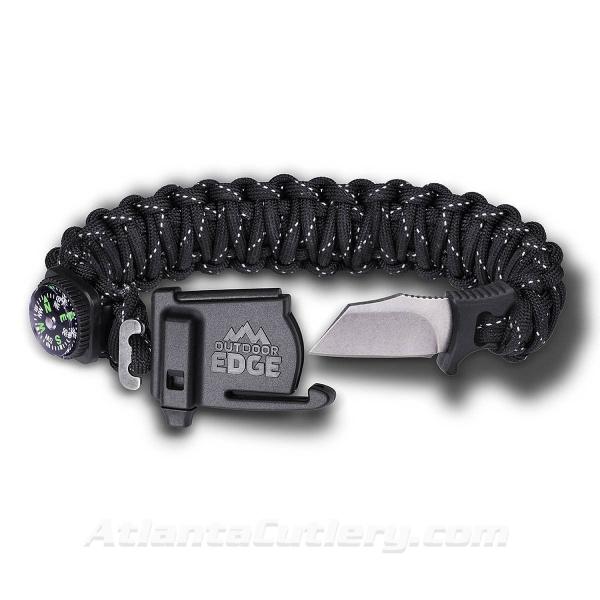 Thin Wrist Flint Starters , Adjustable SOS LED Camping Survival Bracelet