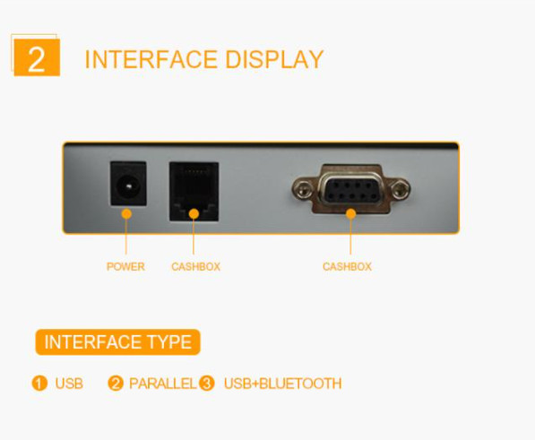 Multi-Interface Barcode Printer Machine 58mm Bill Printing Machine For Shop