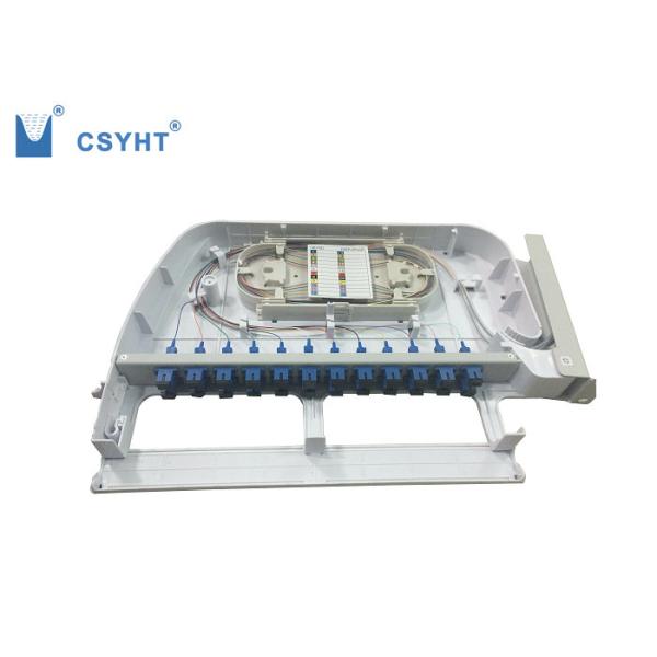 Rotary type fiber optic patch panel 19inch 1U rack mounted 24 , 48 , 96 , 120 cores