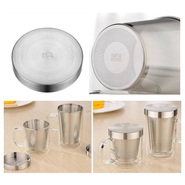 clear Glassware Tea Cups Kettle With Stainless Steel Infuser Strainer