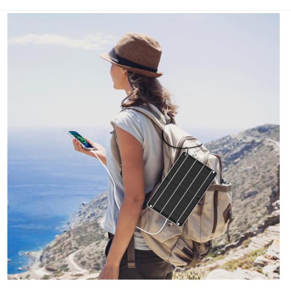USB Silicon Monocrystalline Portable Solar Charger Panels Emergency 5V