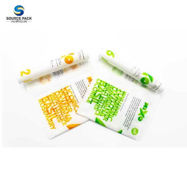 25g 50g Tobacco Packaging Pouch Customizable Moisture Proof with Metallic Printing Process and Kraft Paper PE
