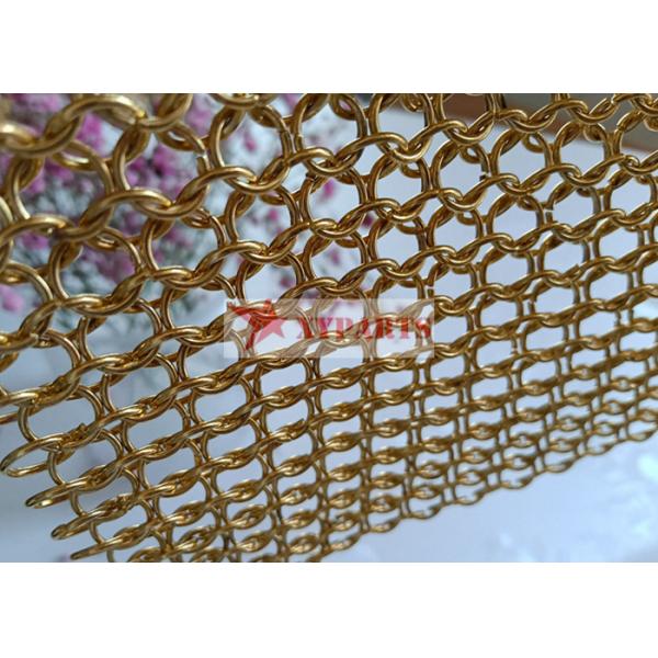 Fashion Interior Design Metal Ring Mesh Curtain By Hand Woven