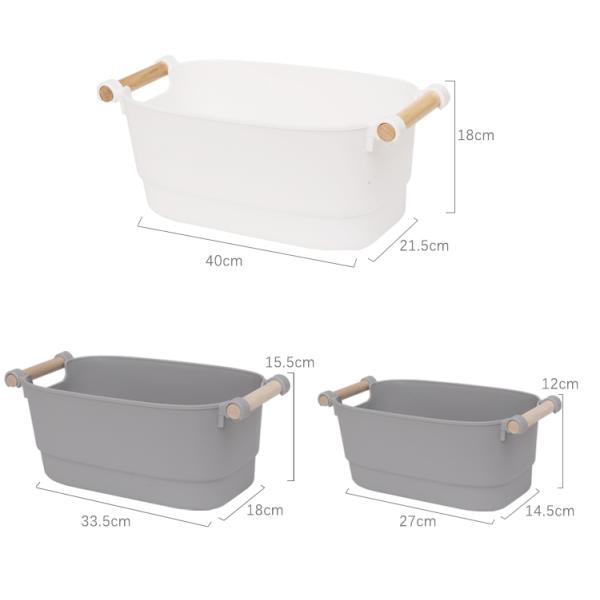 white stackable storage bins plastic refrigerator 15l with handles