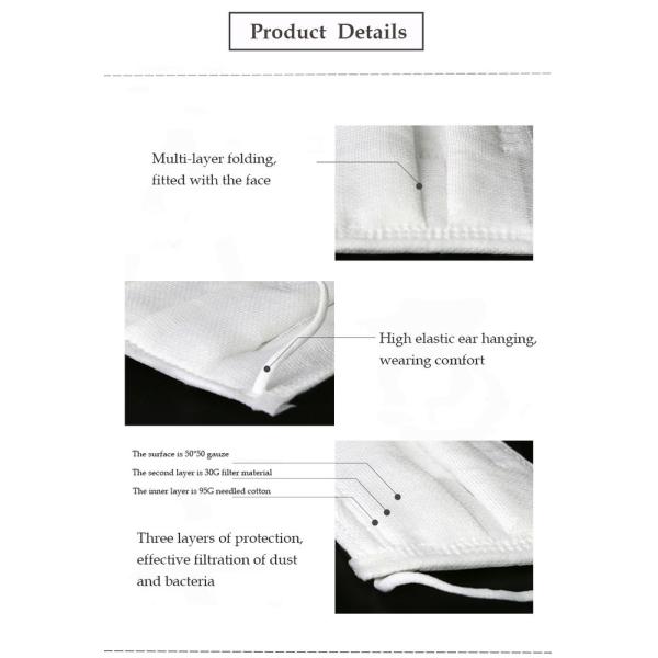 White Color Disposable Face Mask Weight 2.9 - 3,2g Anti Foaming / Particulate