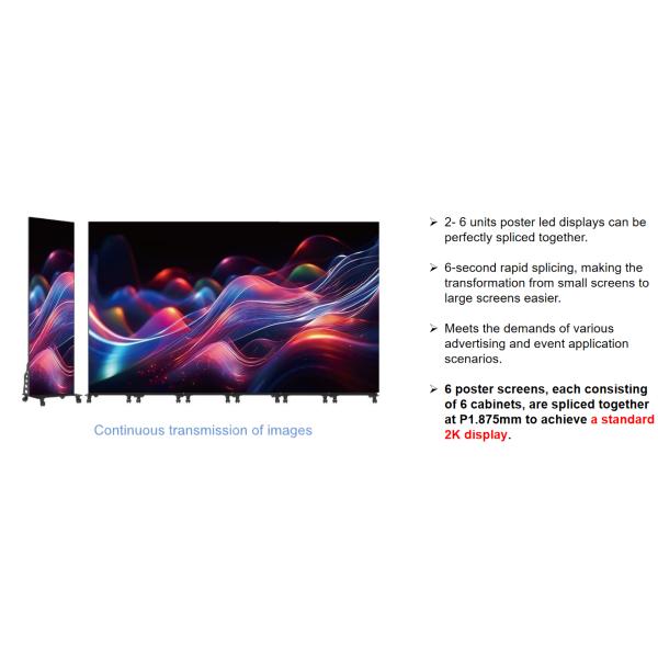 COB LED Poster Display installation in retail environment
