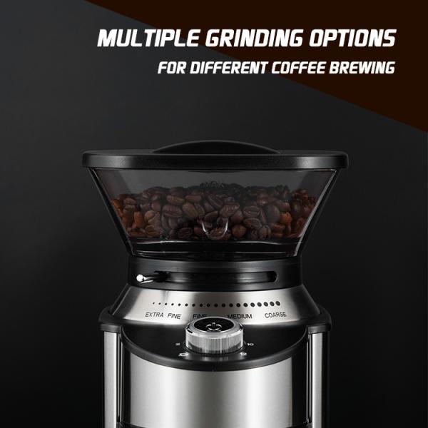 Small Conical Burr Coffee Grinder Adjustable 19 Setting Espresso Commercial Coffee Makers