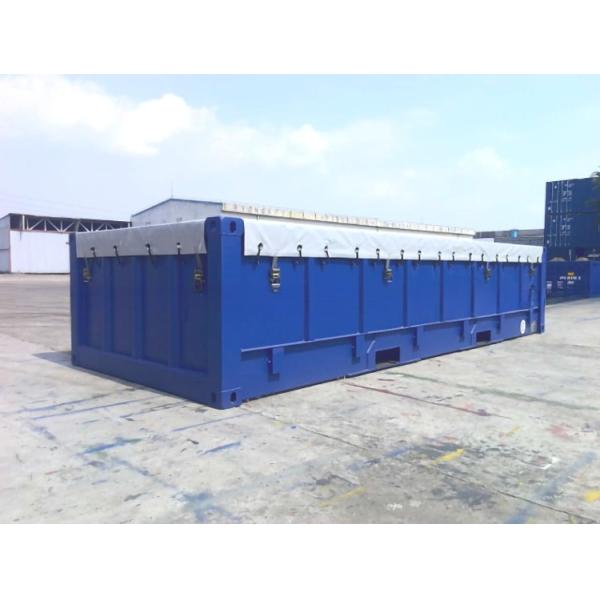 20ft Half Height Soft Open Top Container with Tarpaulin Roof Cover BV Certified High Capacity Bulk Ore Storage Solution