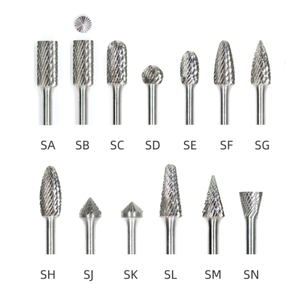 M0820-150mm Extended 6mm Shank Tungsten Carbide Burrs Standard Double Cut Carbide Burrs