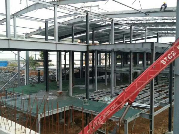 Quality Multi - Floor Building Steel Frame Fabrication With Aluminum Alloy Window for sale