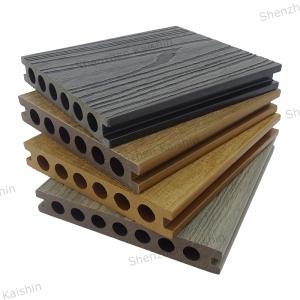 China Co Extrusion WPC Wood Composite Deck 3D Texture Capped 140×22mm Co-extruded Solid Wpc Composite Decking Boards on sale