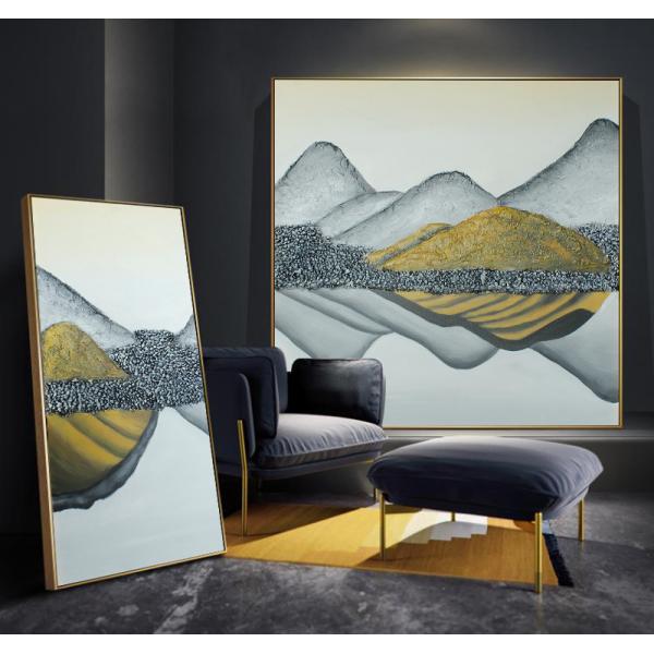 Modern Triptych Wall Decor Hand Painted Oil Painting on Textured Canvas in Colorful Landscape Design