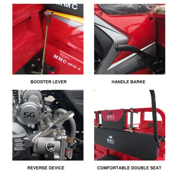 150cc 3 Wheel Cargo Motorcycle 800kg Load Capacity