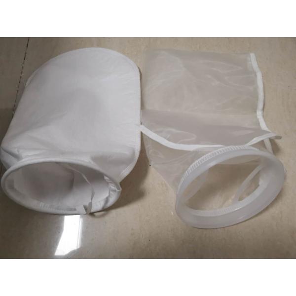 High Dirt Holding Capacity 1 Micron Filter Fabric Liquid Filter Bags With Galvanized Steel Ring