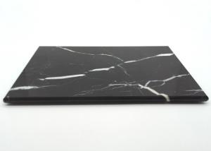 Buy cheap Black Small Marble Chopping Board Durable Rectangle Round Edge Backside product