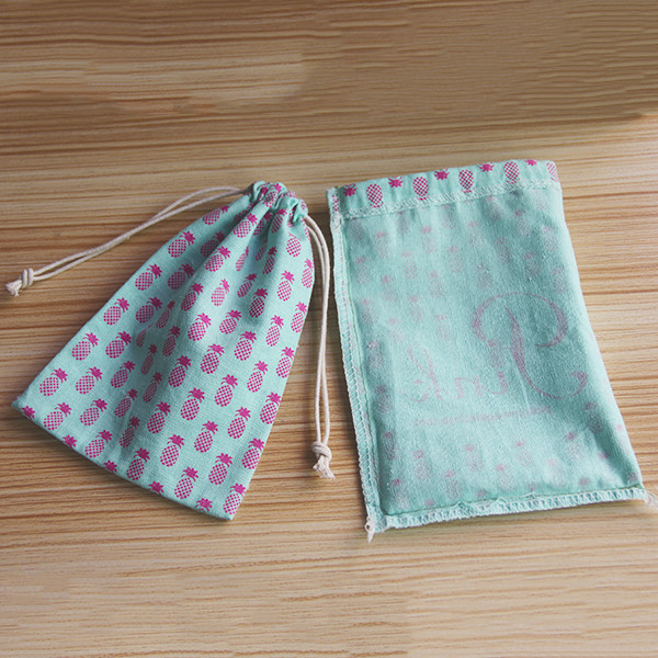 Gift Packaging Linen Fabric Packaging Drawstring Bag