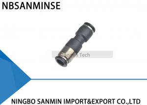 China SPU Pneumatic Fitting Union Straight Air Pneumatic Push In Self-Sealing Stop Valve High Quality Sanmin on sale