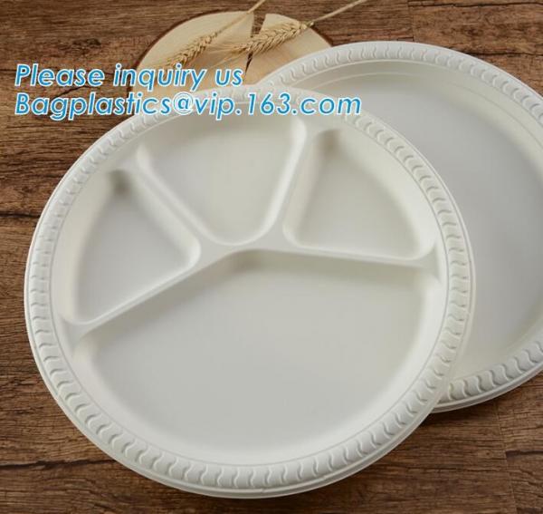 Quality Eco-Friendly biodegradable compostable sugarcane bagasse 7inch food plate,disposable bagasse sugarcane plate 9inch pack for sale
