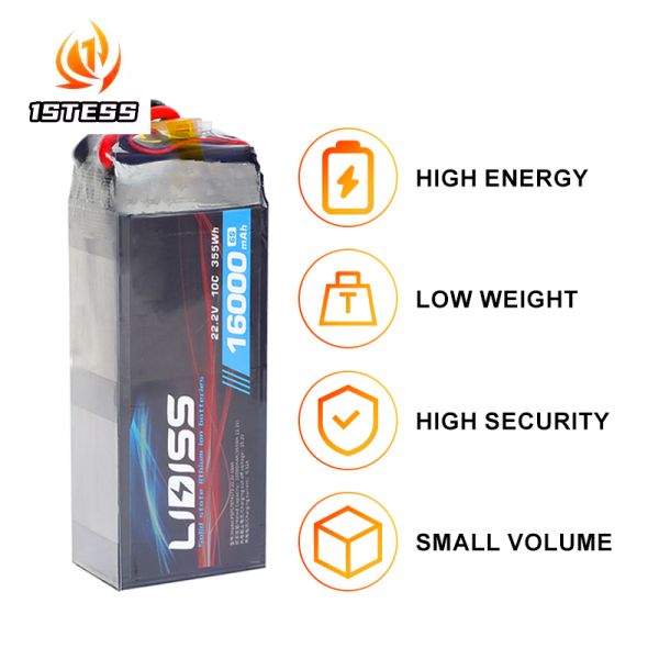 High Output Power Solid State Battery 6S 22.2V 16Ah 10C 355Wh Pack Delivering Maximum Thrust for Performance Drones