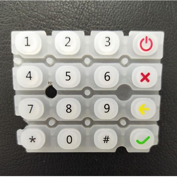 Transparent Silicone Rubber Keyboard Keys Laser Etching Printing