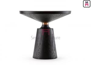 Buy cheap Modern Stainless Steel Coffee Table , Solid Wood Base Marble Circle Table  product