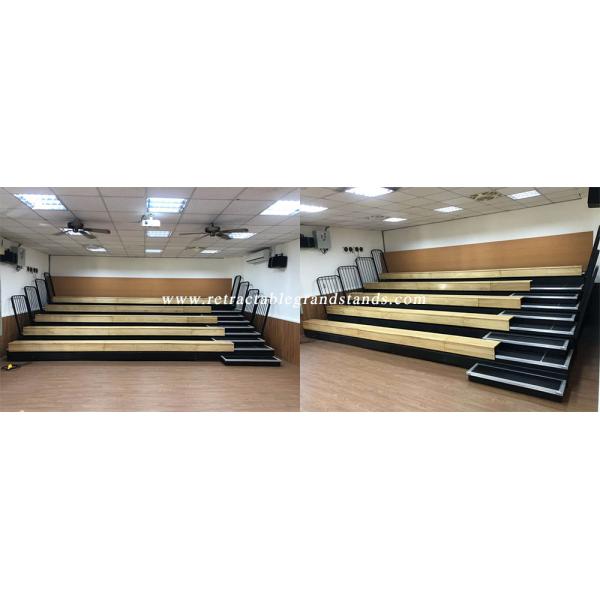 Multipurpose Hall Movable Timber Retractable Bleacher Seating