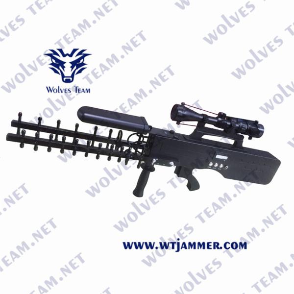 Portable Gun Shape 1000m 30w Anti Drone Jammers