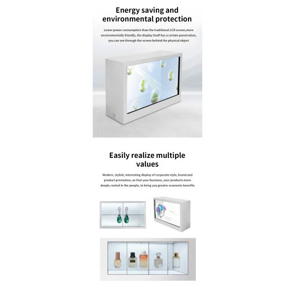32" Transparent 3D Hologram Infrared Digital Poster Animation Elevator Museum Exhibitions Shopping Mall Airport Retail Store