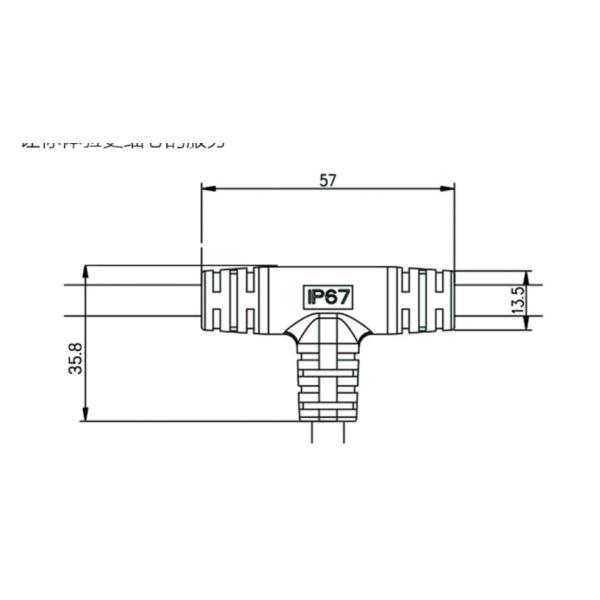 IP68 Waterproof LED Connector with 10A Max Rated Current and Copper Alloy Contact for T-Tee Wire Applications