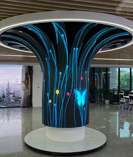 OEM Indoor Outdoor Arch Flexible LED Video Wall Interactive LED Curved Tunnel Display Immersive Tunnel Screen