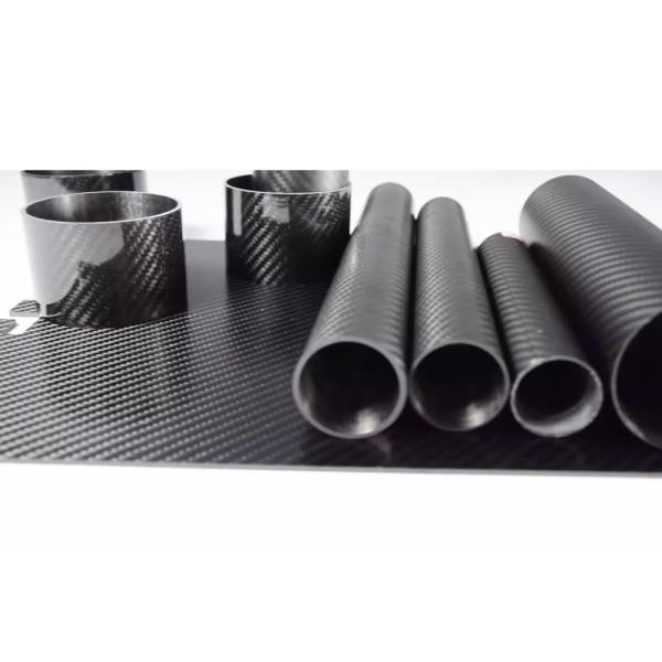 Roll Wrapped Oval Carbon Fiber Tube , Lightweight & Aerodynamic Composite Tubing