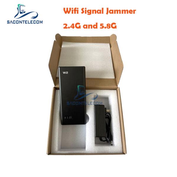 5200mAH 3W Handheld WiFi Signal Blocker with 2.4G 5.2G 5.8G Frequency Blocking and Car Power Adapter