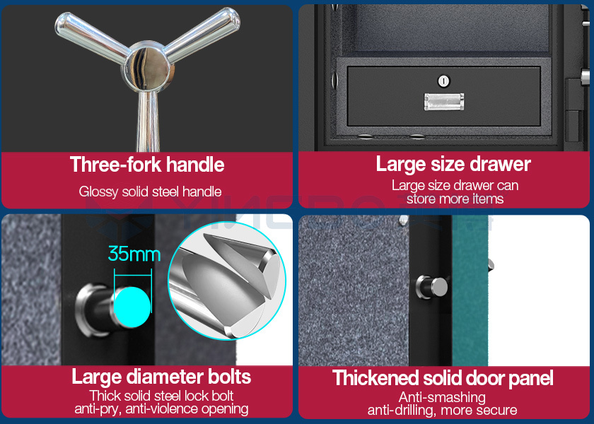 Large Fireproof Safe 2 Hour Fireproof Storage Box Mechanical Lock Best Fire Proof Safes For Home