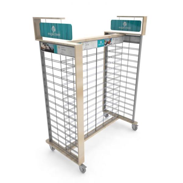 Custom Clothing Display Racks Gondola Retail Clothing Display Stand For Shops
