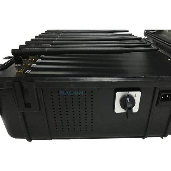 55W High Power Handheld Jammer with 11 Channels and Built-In Battery for Secure Signal Blocking