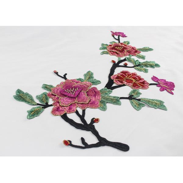 Water Soluble Crochet 3D Flower Embroidered Applique Patches for Clothes and Dress