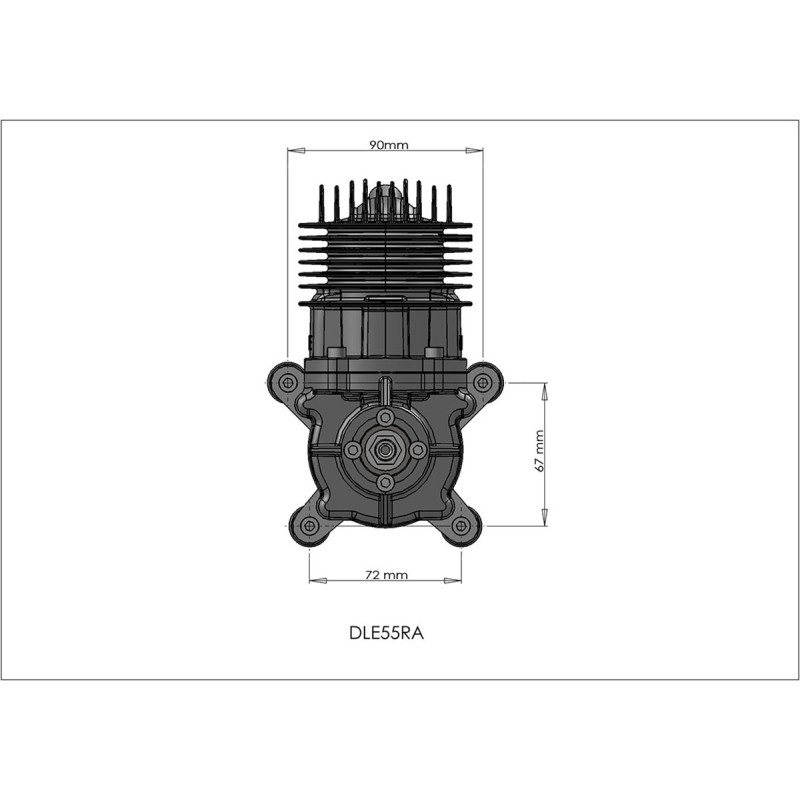 Original DLE 55 RA Gas Engine for RC Airplane Model - Fixed Wing