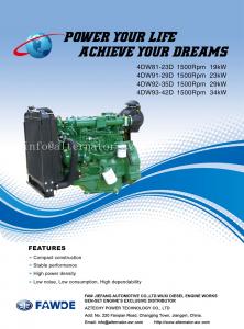 Buy cheap 17KW-34KW 4DW Series of FAW Diesel Engine product