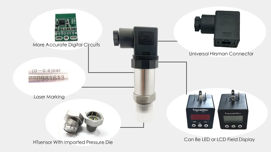 4-20mA flush Diaphram Pressure Sensor with HSM connector pressure transmitter