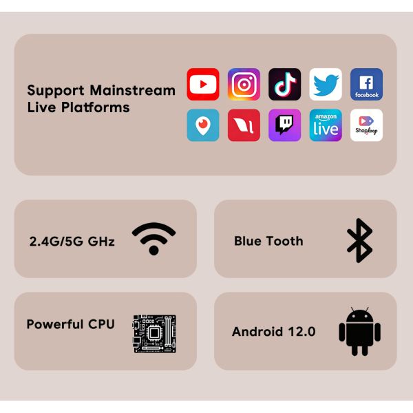 All-In-One 15.6 Inch Interactive Screen for TikTok Facebook Live Streaming Broadcasting Portable Service Equipment