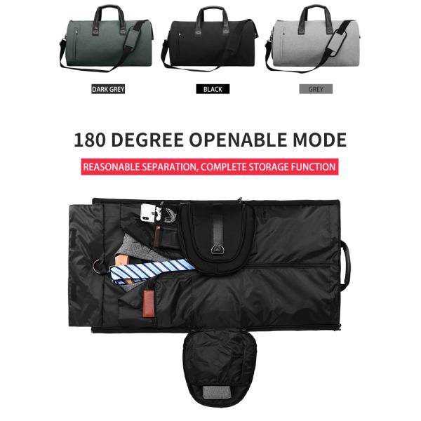 Wholesale Multifunction Waterproof men business Travel Duffle Custom logo Foldable Suit Cover Garment Bag