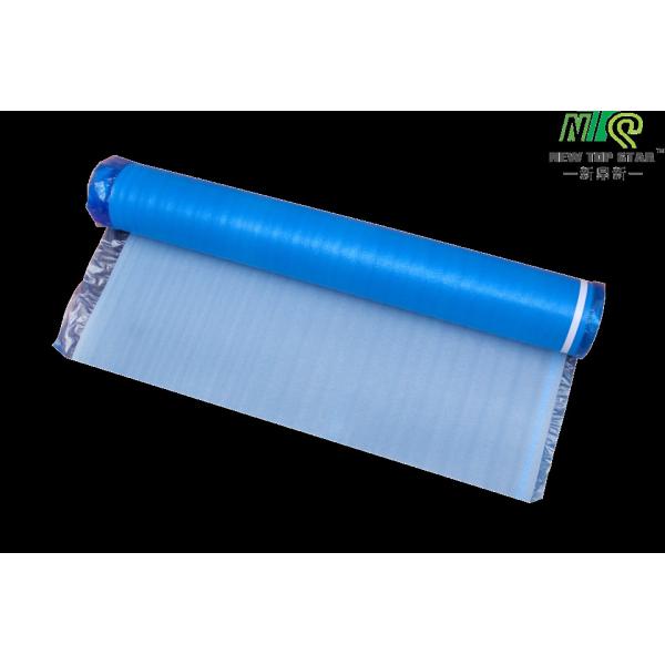 Vapor 3 In 1 Floor Underlayment , Laminate Flooring Blue Foam Underlayment With Overlap