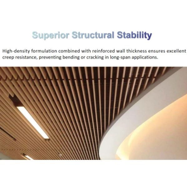 Low Maintenance WPC Tube Facade Batten With Certified Quality Control