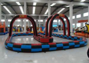 China Outdoor Games Inflatable Race Track , Inflatable Air Tumble Track / Go Kart Track on sale